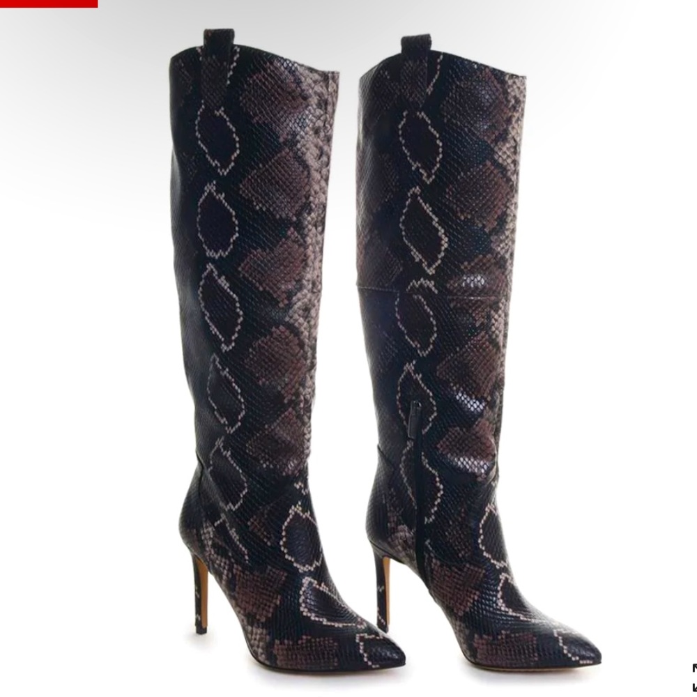 🐍 Vince Camuto Kervana Snake Embossed Knee High Boots